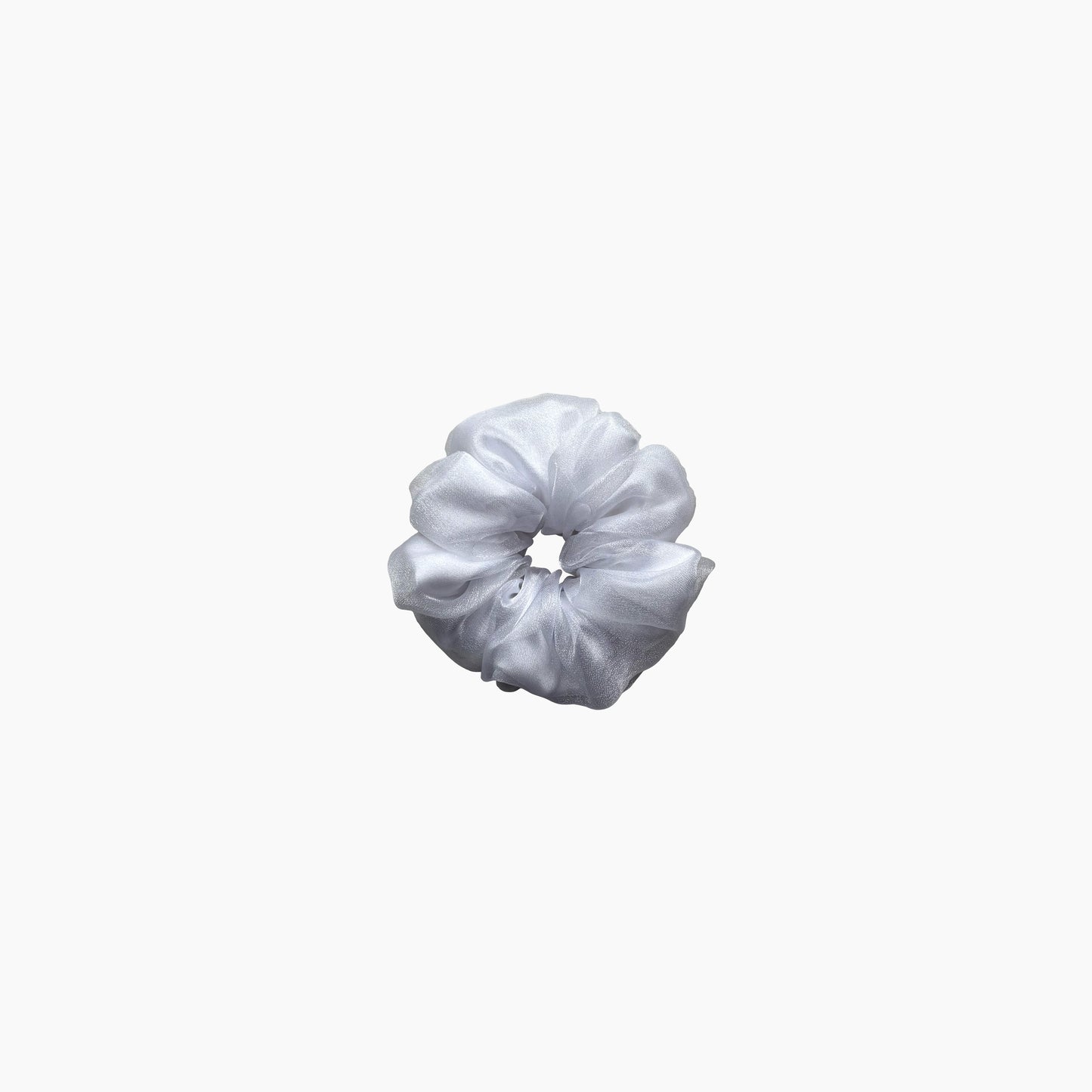 Pearl White double scrunchie